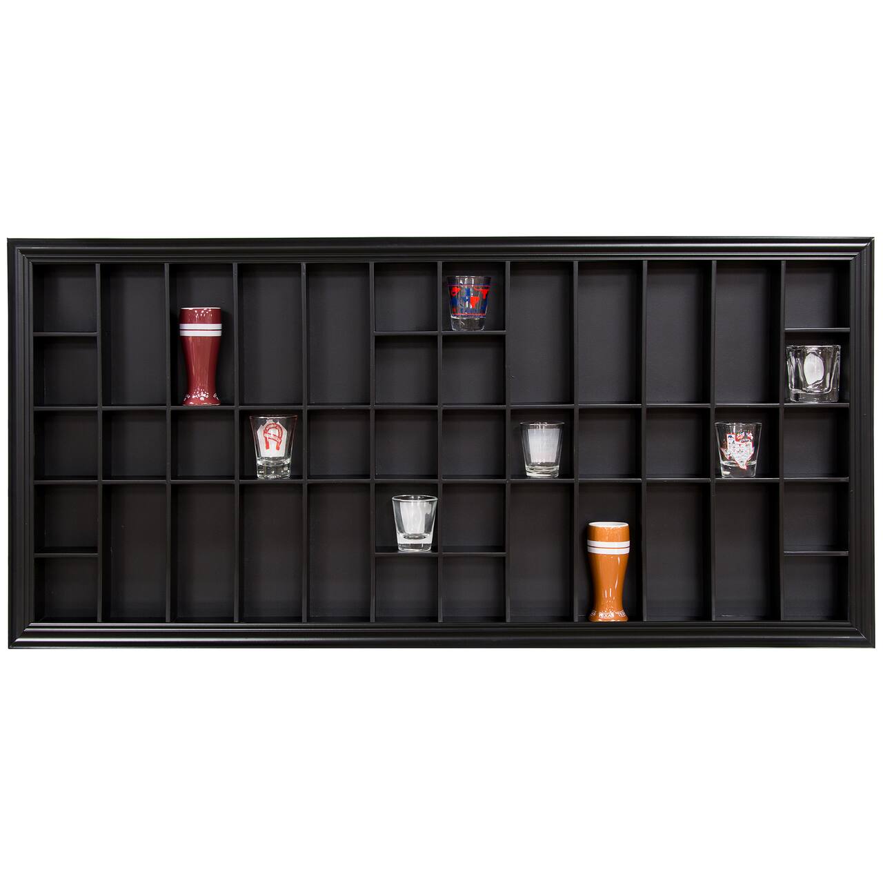 Gallery Solutions Shot Glass Display Case, 44 Openings